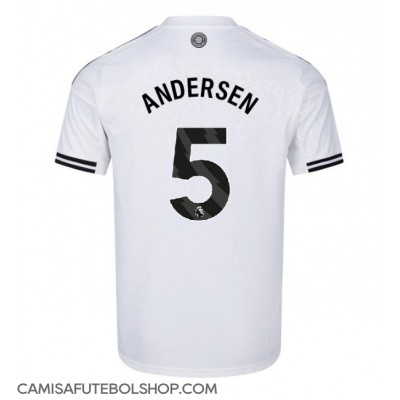 Camisa de time de futebol Fulham Joachim Andersen #5 Replicas 1º Equipamento 2025-26 Manga Curta Camisa de time de futebol Fulham Joachim Andersen #5 Replicas 1º Equipamento 2025-26 Manga Curta